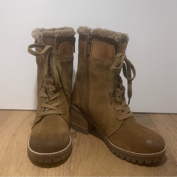 VINTAGE FOUNDRY CO‎ Scarlett Size 6 Color Cognac Combat Style Boots NEW - Picture 2 of 7